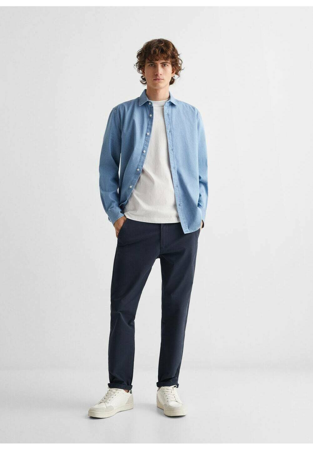 

Рубашка JAIME Mango Kids, цвет indigoblau