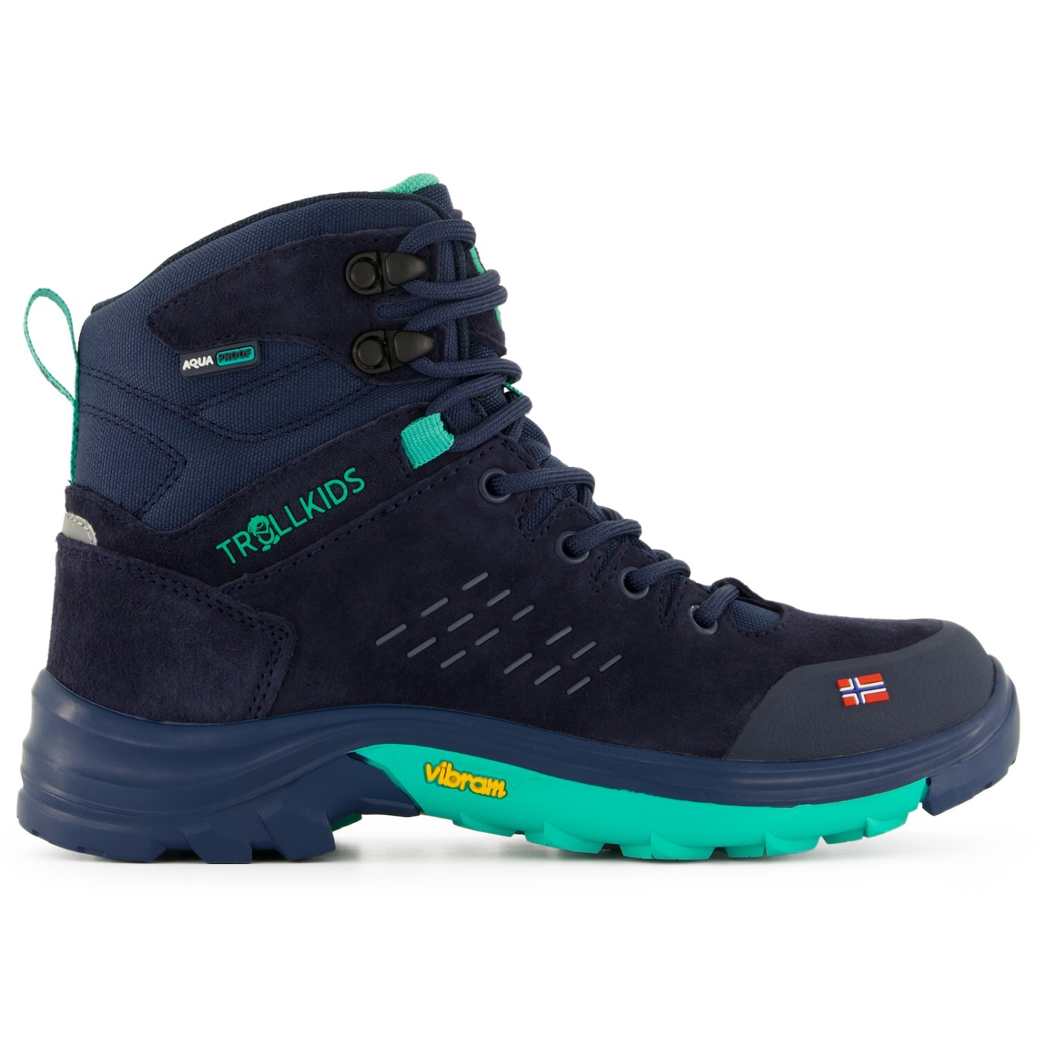 

Ботинки для прогулки Trollkids Kid's Trollsteinen Hiker Mid XT, цвет Navy/Mint