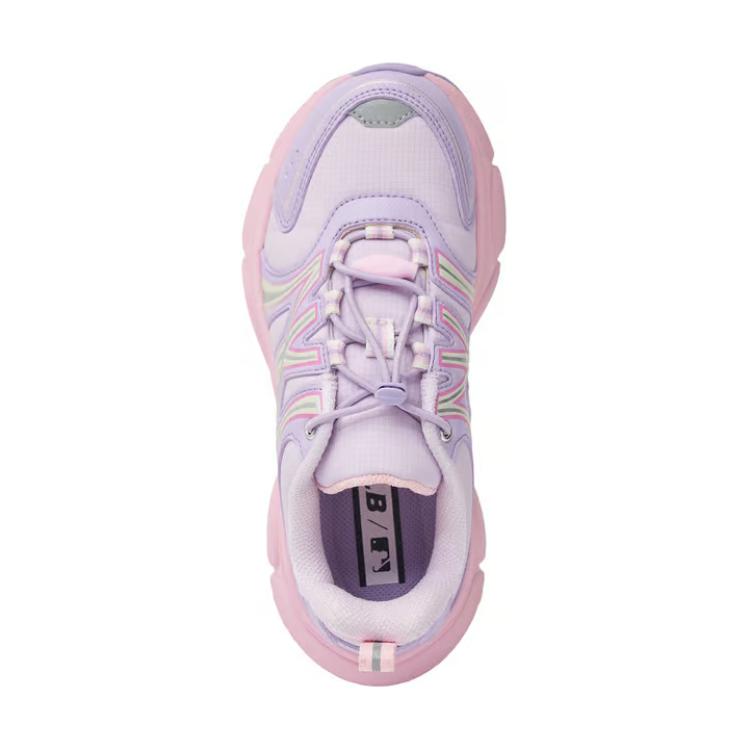 Износостойкие низкие детские повседневные кроссовки Purple Pink Kids' MLB KIDS — фото 4