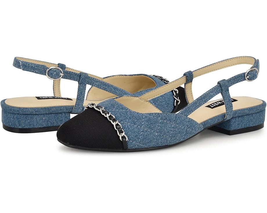 

Туфли на плоской подошве Nine West Charme, цвет Blue Denim/Black