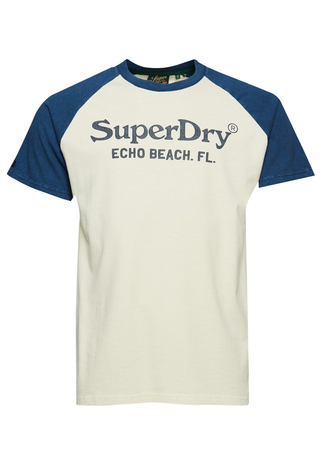 

Принт футболки Superdry, кремовый скейт-синий Midwest Vintage Venue Classic