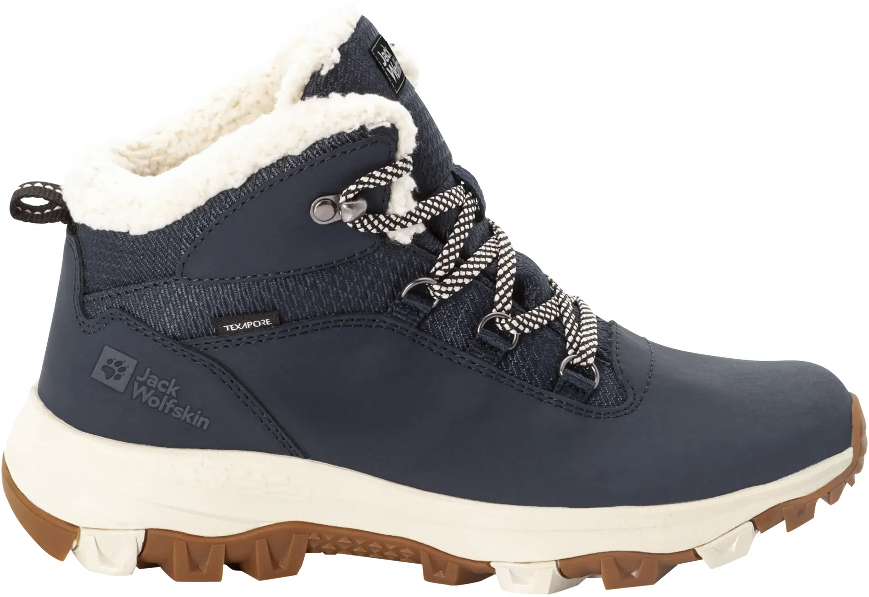 Зимние уличные ботинки Jack Wolfskin "EVERQUEST TEXAPORE MID W", водонепроницаемые и согревающие, белый — фото 2