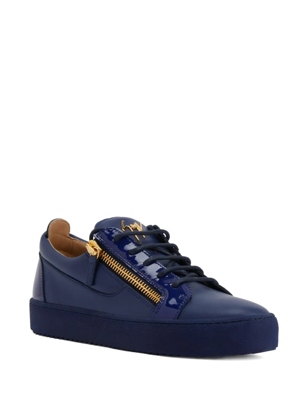 Кроссовки FRANKIE из лакированной кожи Giuseppe Zanotti, синий — фото 2
