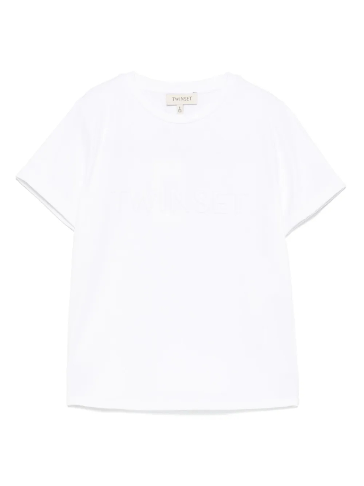 

TWINSET Kids футболка с тисненым логотипом, белый