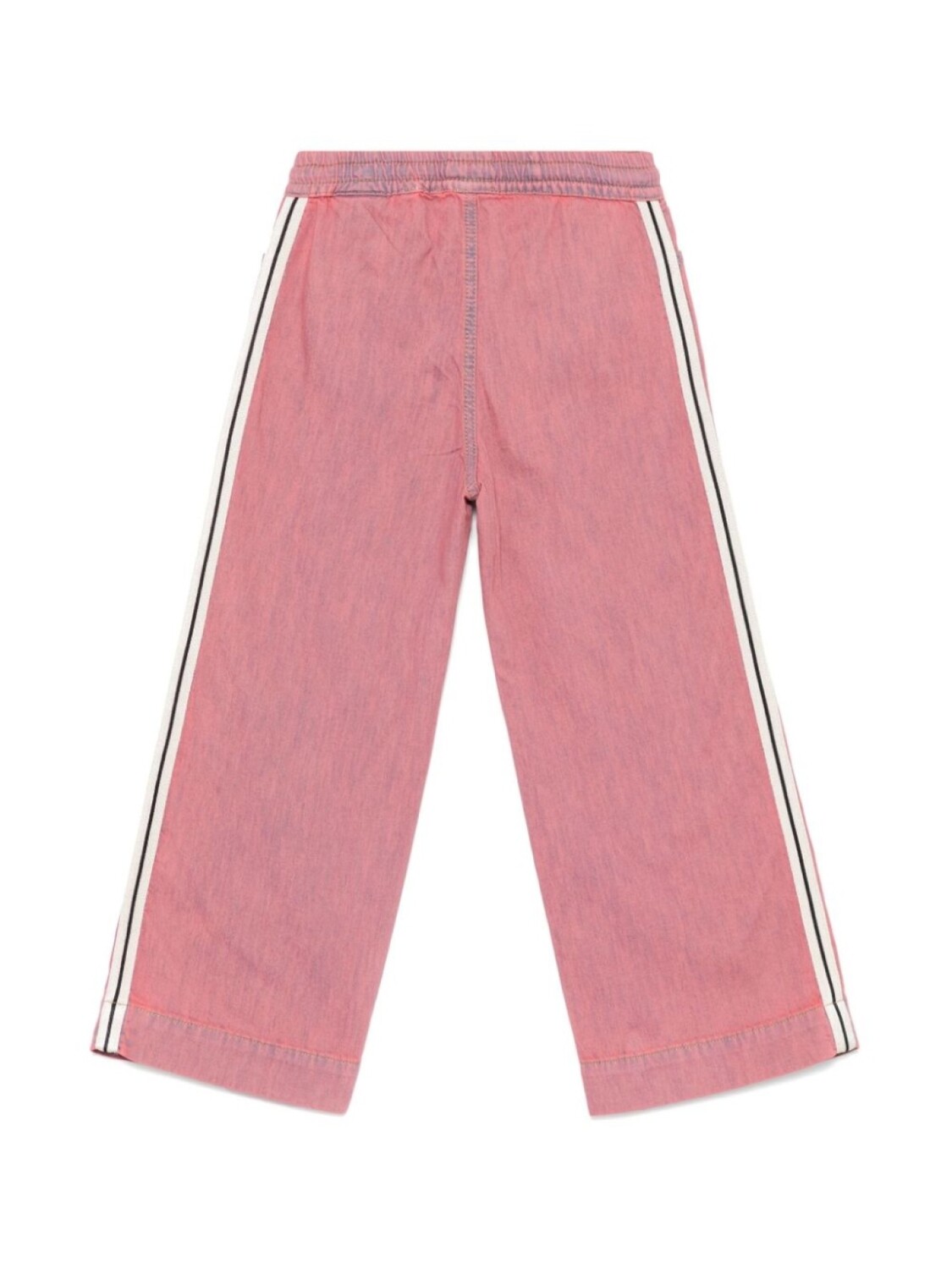 Palm Angels Kids спортивные брюки из ткани шамбре, розовый — фото 2
