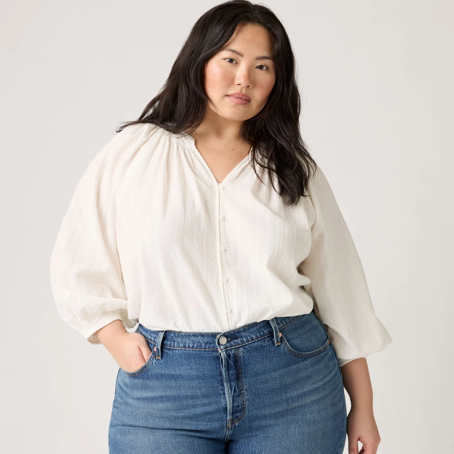 Блузка "Фиби" (большого размера) Levi's, White
