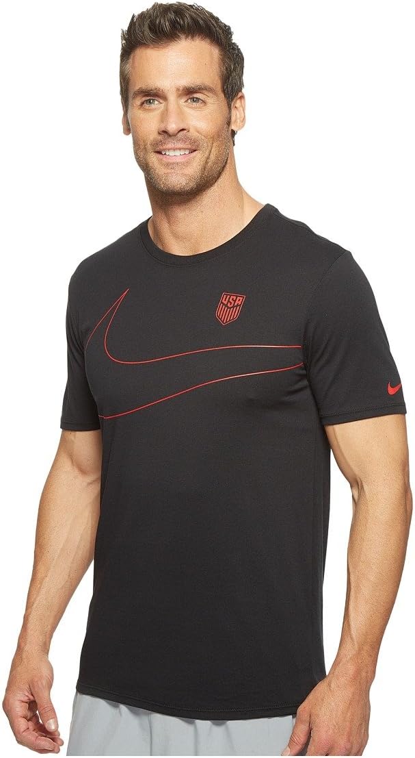Предсезонная футболка Nike United States 2017 (черная/красная), Black/Red — фото 2