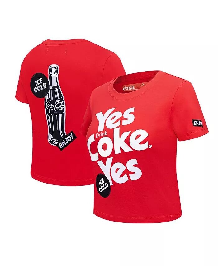 

Женская красная футболка Coca-Cola Yes Coke Yes Baby Doll Freeze Max