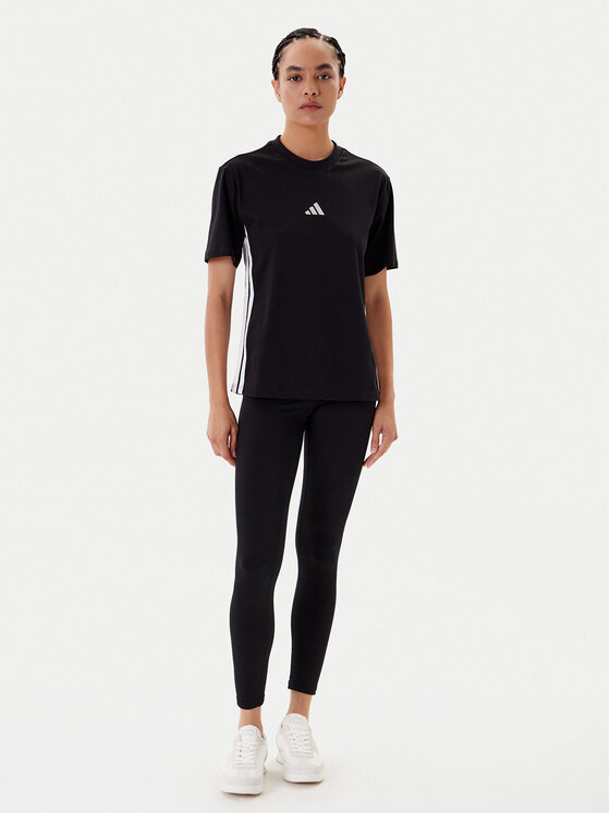 Футболка regular fit Essentials 3-Stripes JD0846 Adidas, чёрный — фото 2
