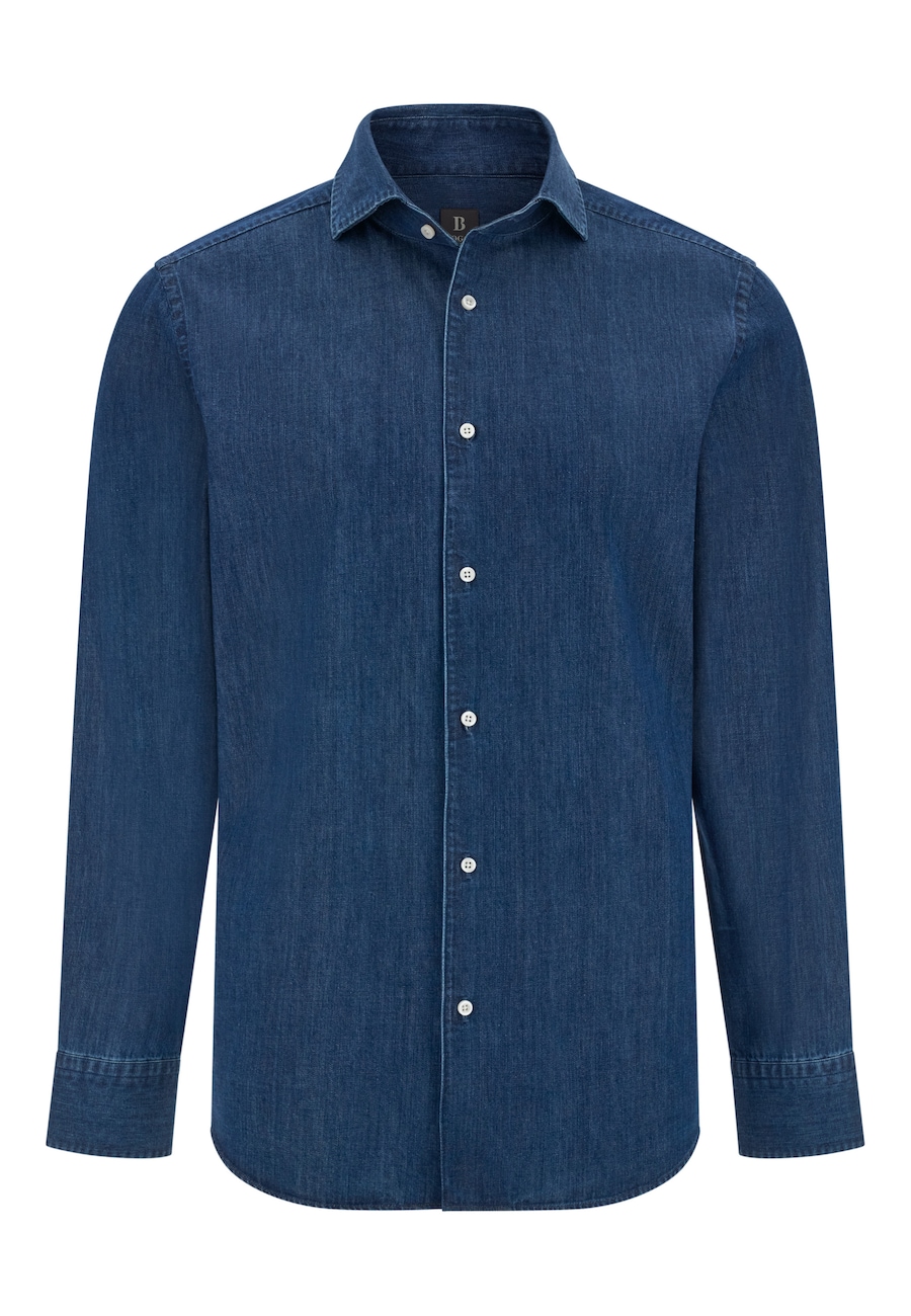 

Рубашка на пуговицах классического кроя Boggi Milano, темно-синий