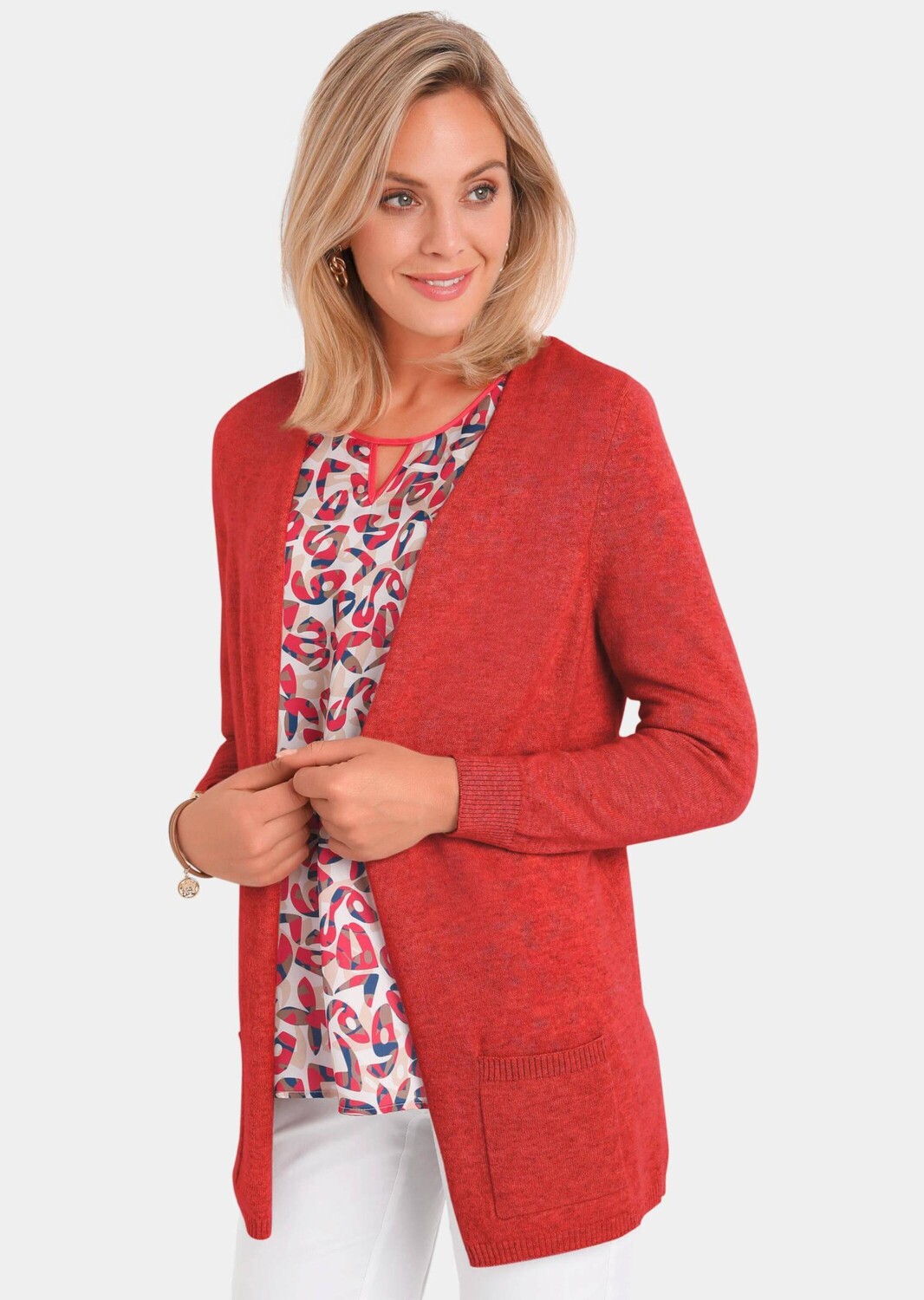

Кардиган GOLDNER Kaschmirstrickjacke, цвет hagebutte