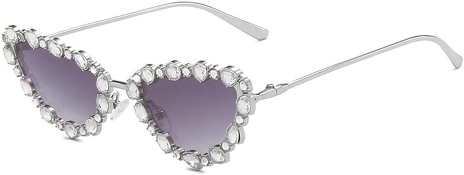 

Роскошные женские солнцезащитные очки «кошачий глаз» с кристаллами, модные мужские солнцезащитные очки в металлической оправе с градиентным зеркальным покрытием и защитой от УФ-излучения UV400 generic, Silver Gray Gradient