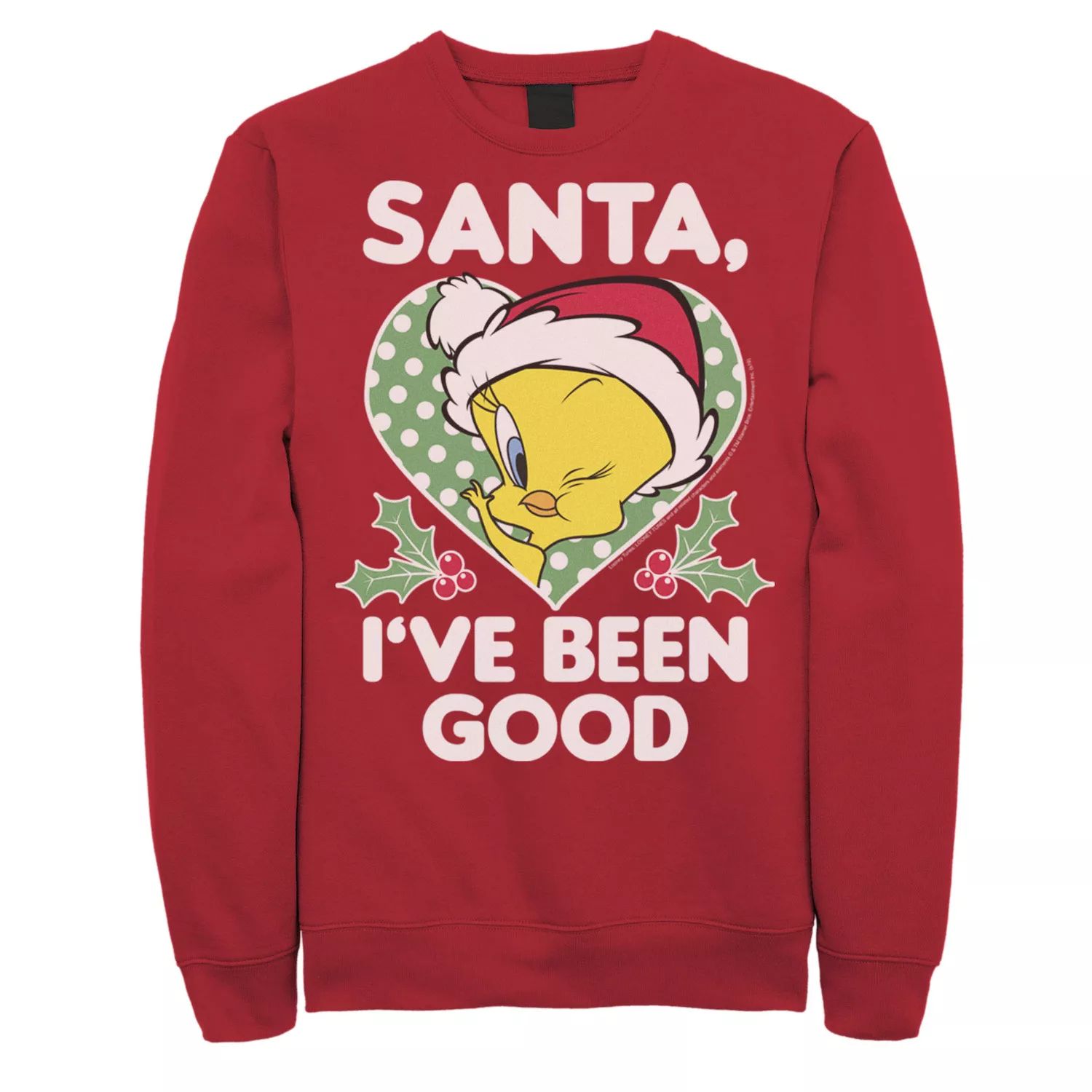 

Мужской свитшот Looney Tunes Christmas Tweety Santa I've Been Good Licensed Character