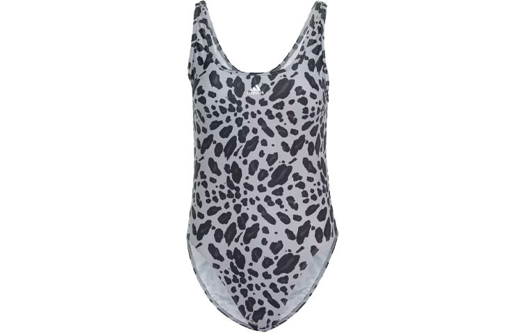 

Купальник Adidas Essentials Animal Print U-Back, черный/белый