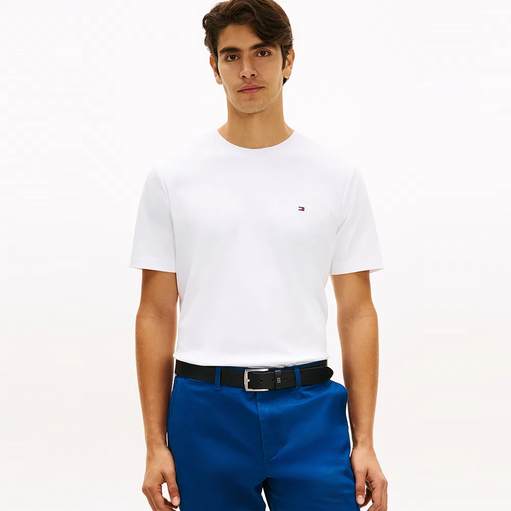 Мужская белая футболка "Luxury Interlock" от Tommy Hilfiger