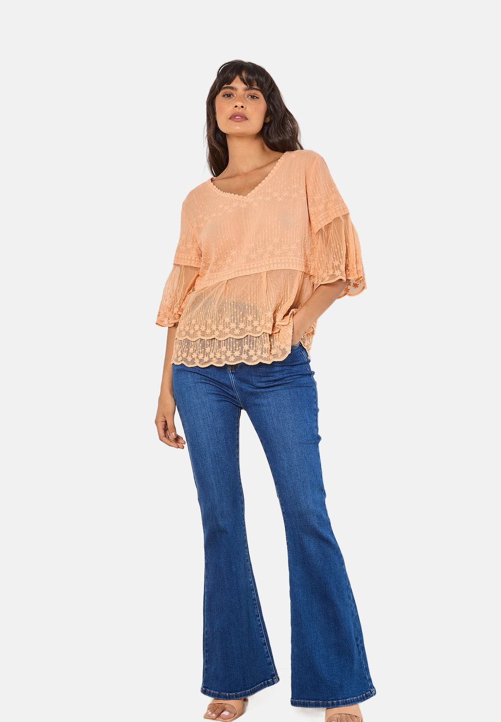 

Блуза EMBROIDERED Apricot, коралловый