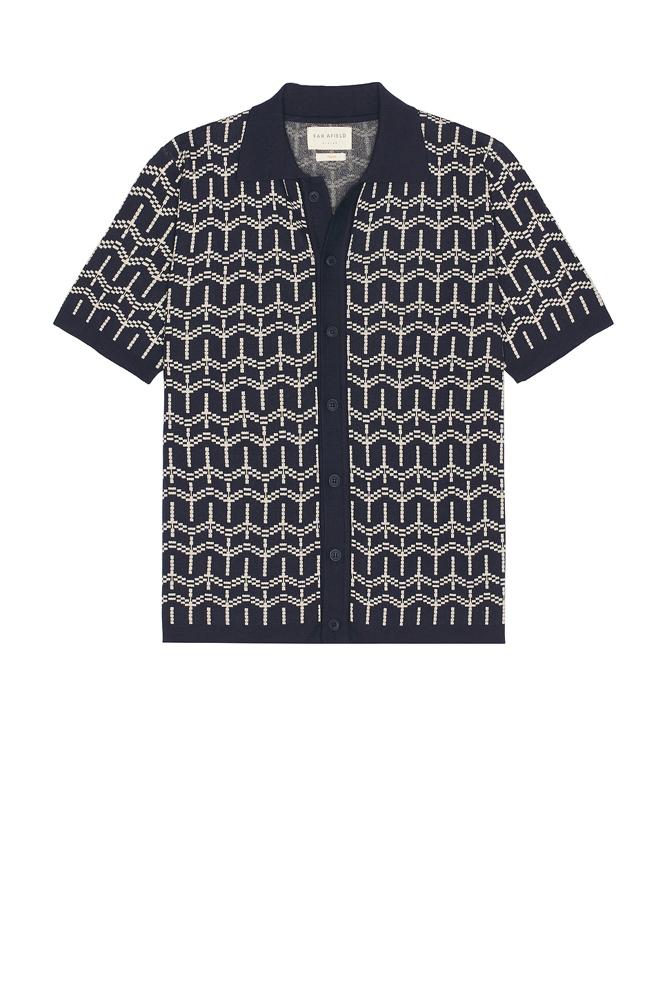 

Рубашка Zigger Far Afield с повторяющимся рисунком пальм, navy iris palm tree repeat