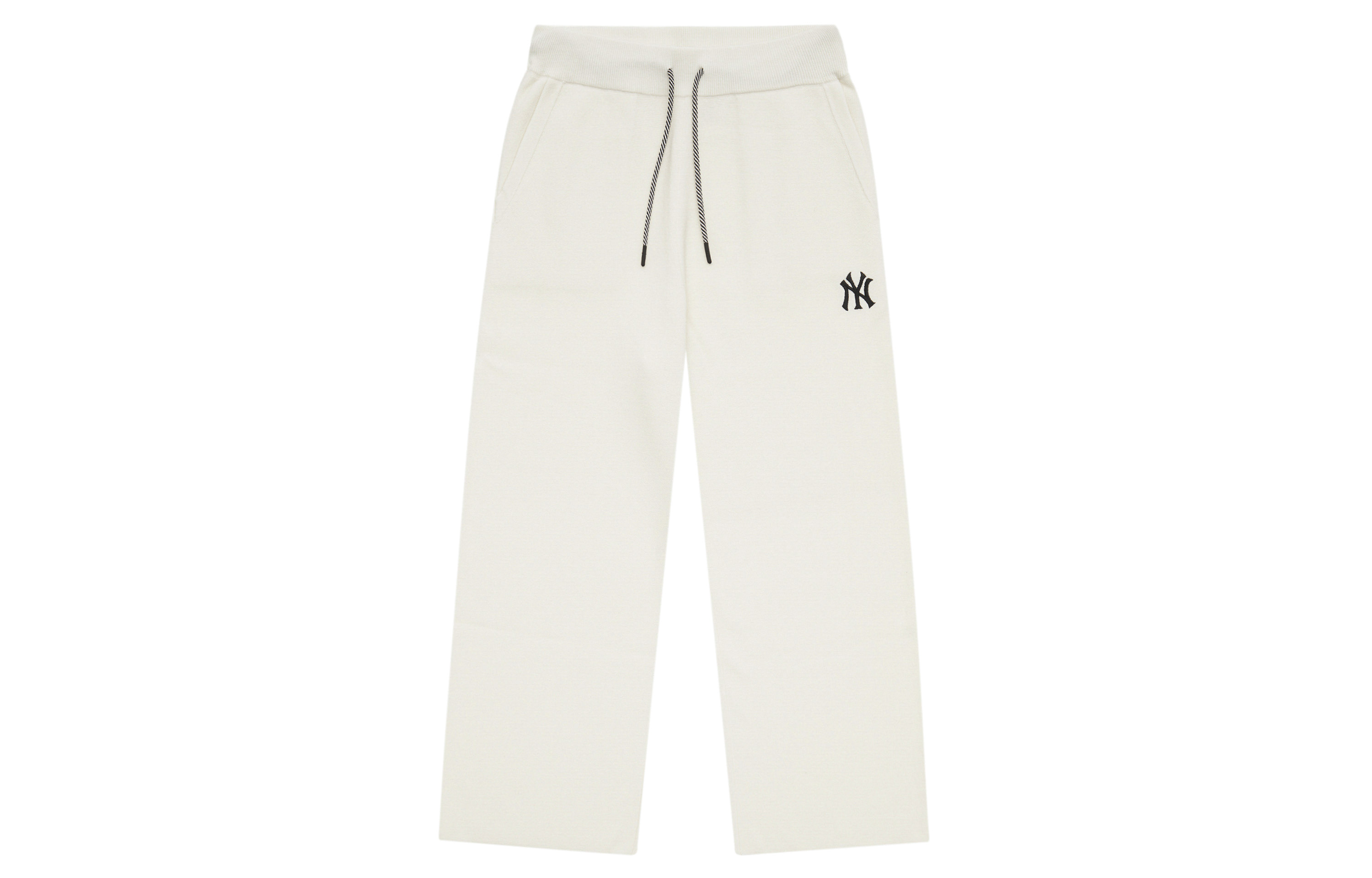 

MLB Коллекция Preppy Style New York Yankees 24FW, женские трикотажные спортивные брюки кремового цвета