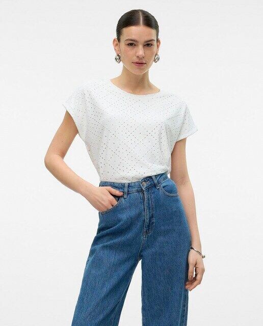 

Женская вырезанная футболка стандартного кроя Vero Moda, белый