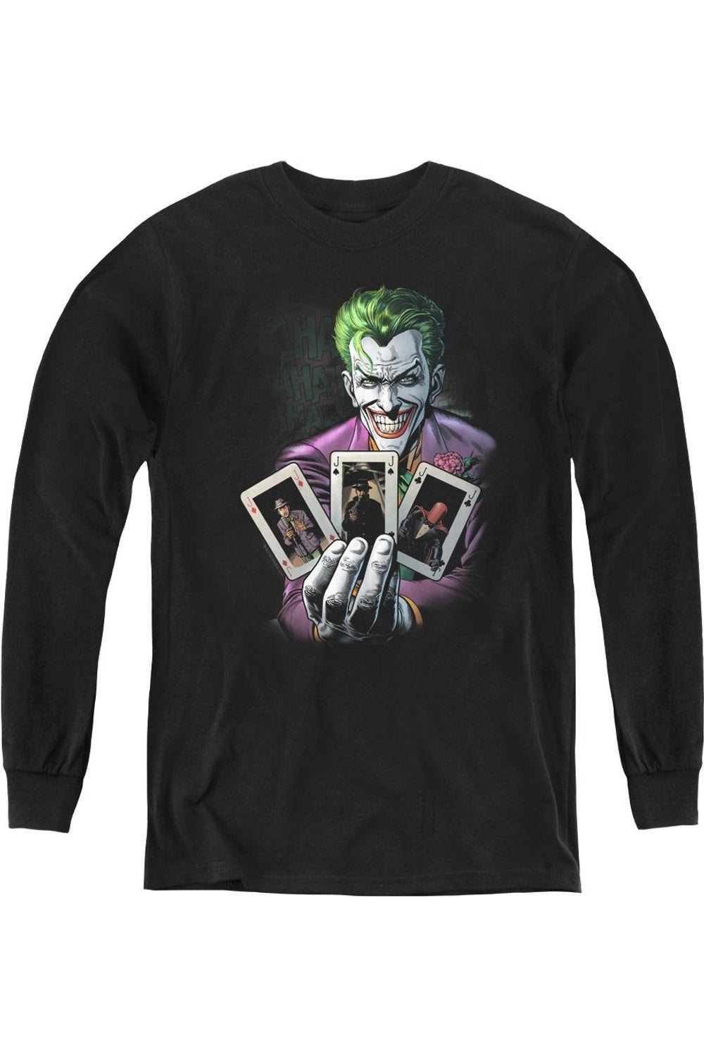 

Футболка с длинным рукавом для детей Batman 3 Of A Kind Gildan, черный