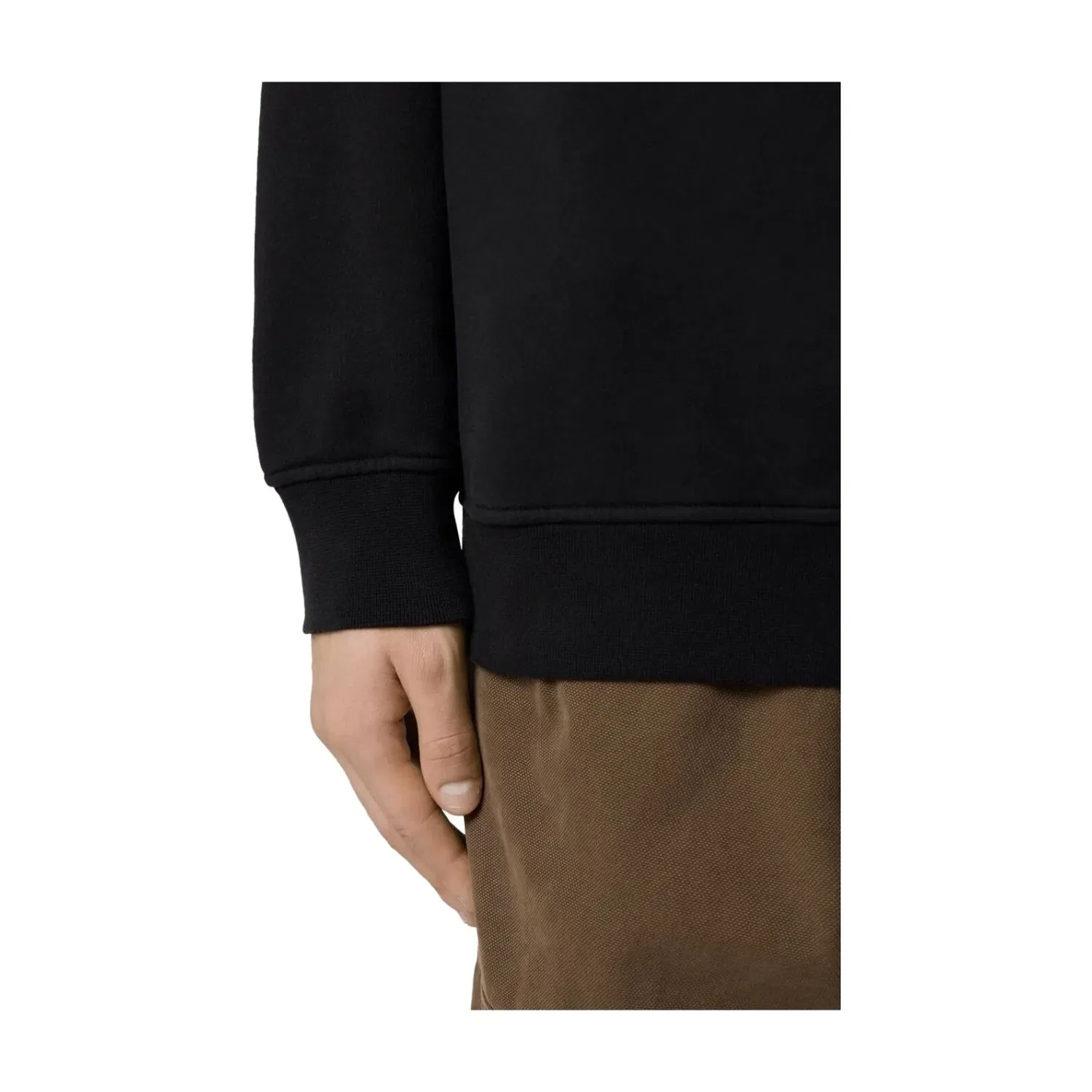Сезонная толстовка с карманом и круглым вырезом, цвет «Черный»STONE ISLAND 6100019 — фото 4