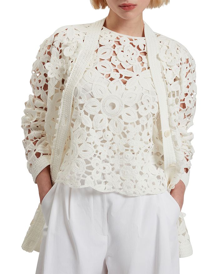 

Кардиган с эффектом кружева Tarli Ted Baker, белый