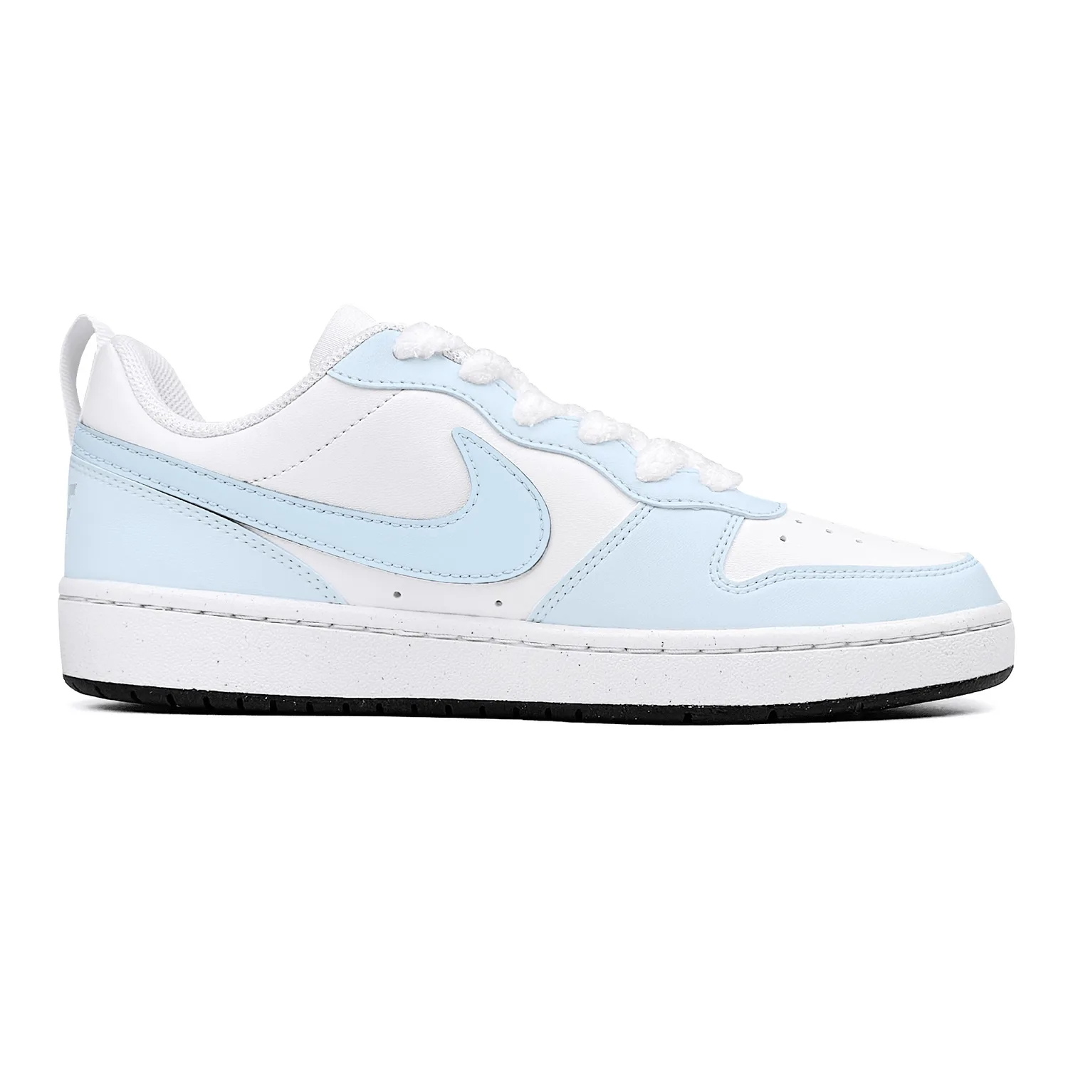 Nike Скейтерские кроссовки Court Borough Steam Rose, Icy Snow Party для детей и подростков, сине-белые — фото 3