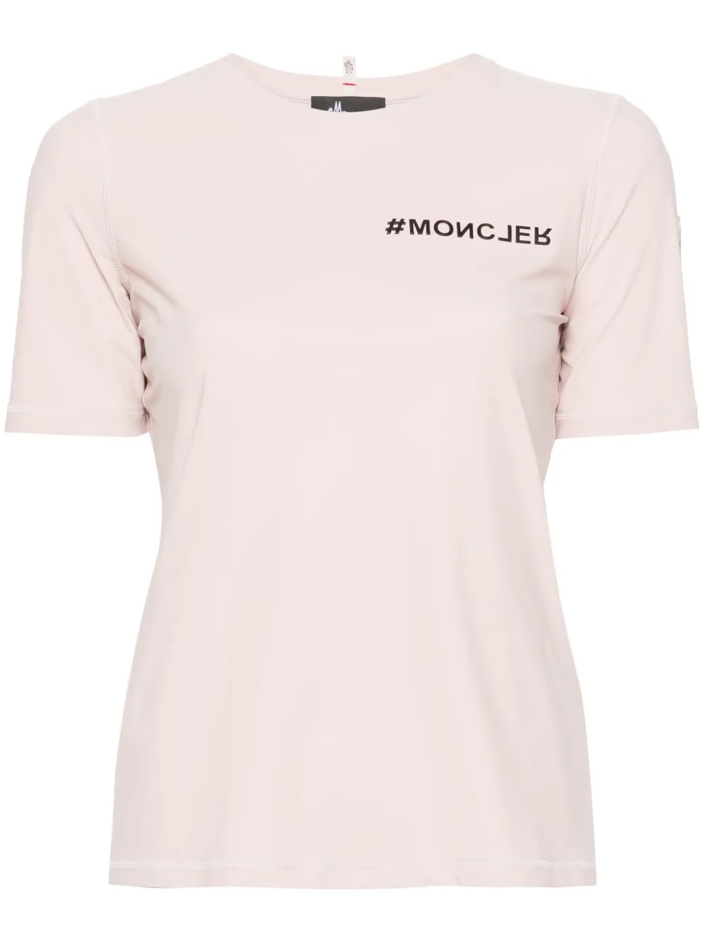 

Футболка с тисненым логотипом Moncler Grenoble, розовый