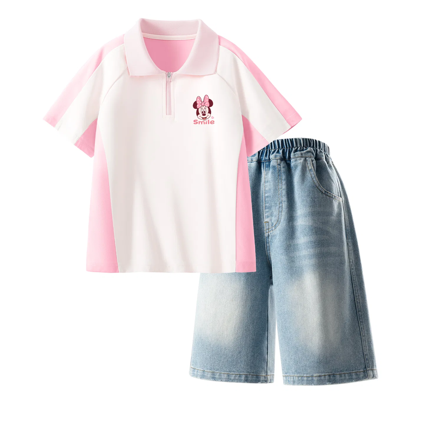 Детский спортивный костюм Casual Sportswear 2 Piece Set Disney, Dismay K Rouge Pink+Solid Color Denim Blue