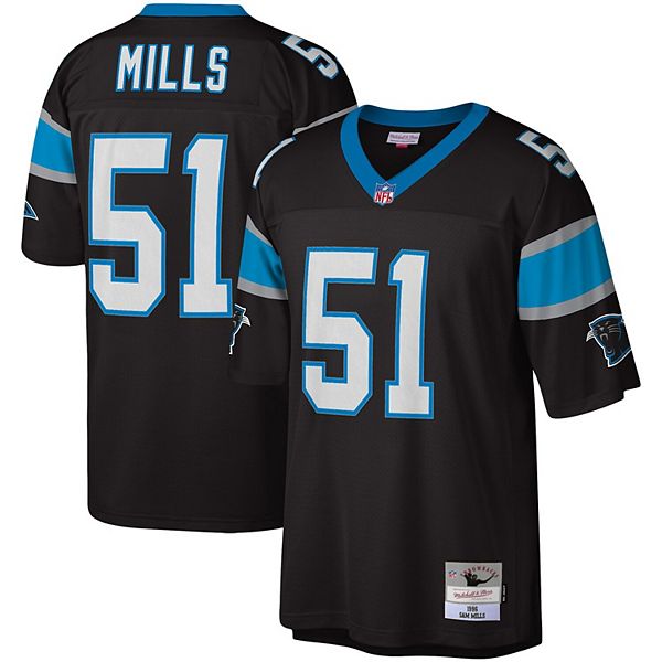 

Мужская футболка sam mills black carolina panthers legacy replica Mitchell & Ness