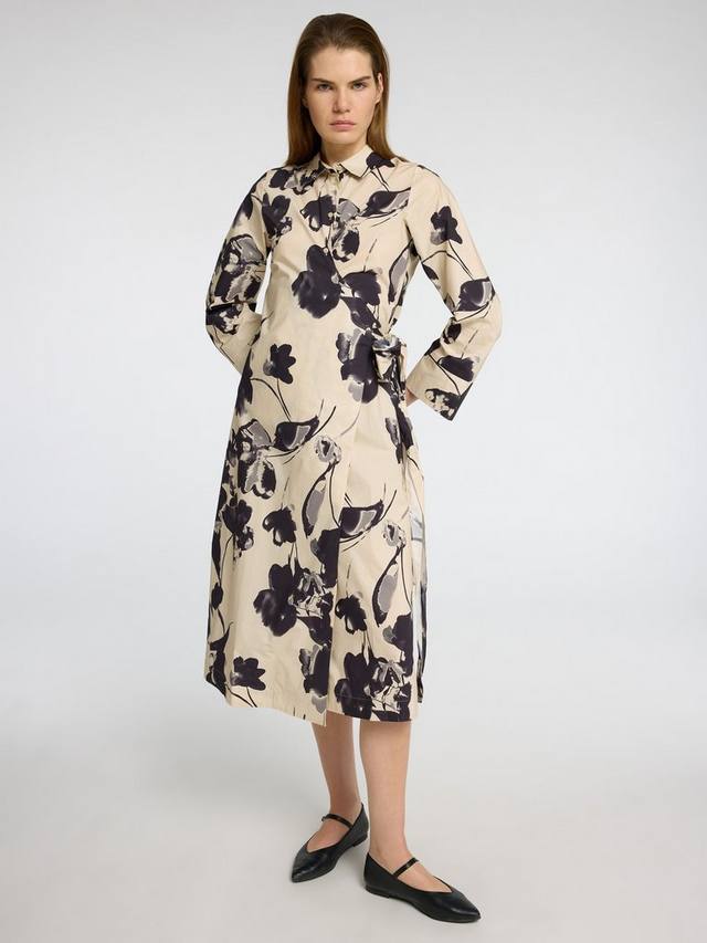 

Платье из чистого органического хлопка aviana SELECTED FEMME, цвет Beige/Black