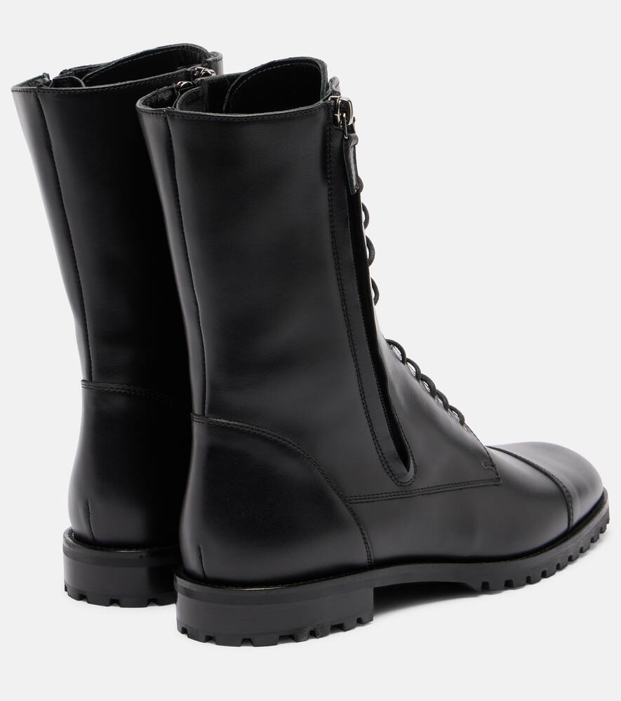 Ботинки Lugata в стиле милитари из кожи Manolo Blahnik, 0015 Blk — фото 2