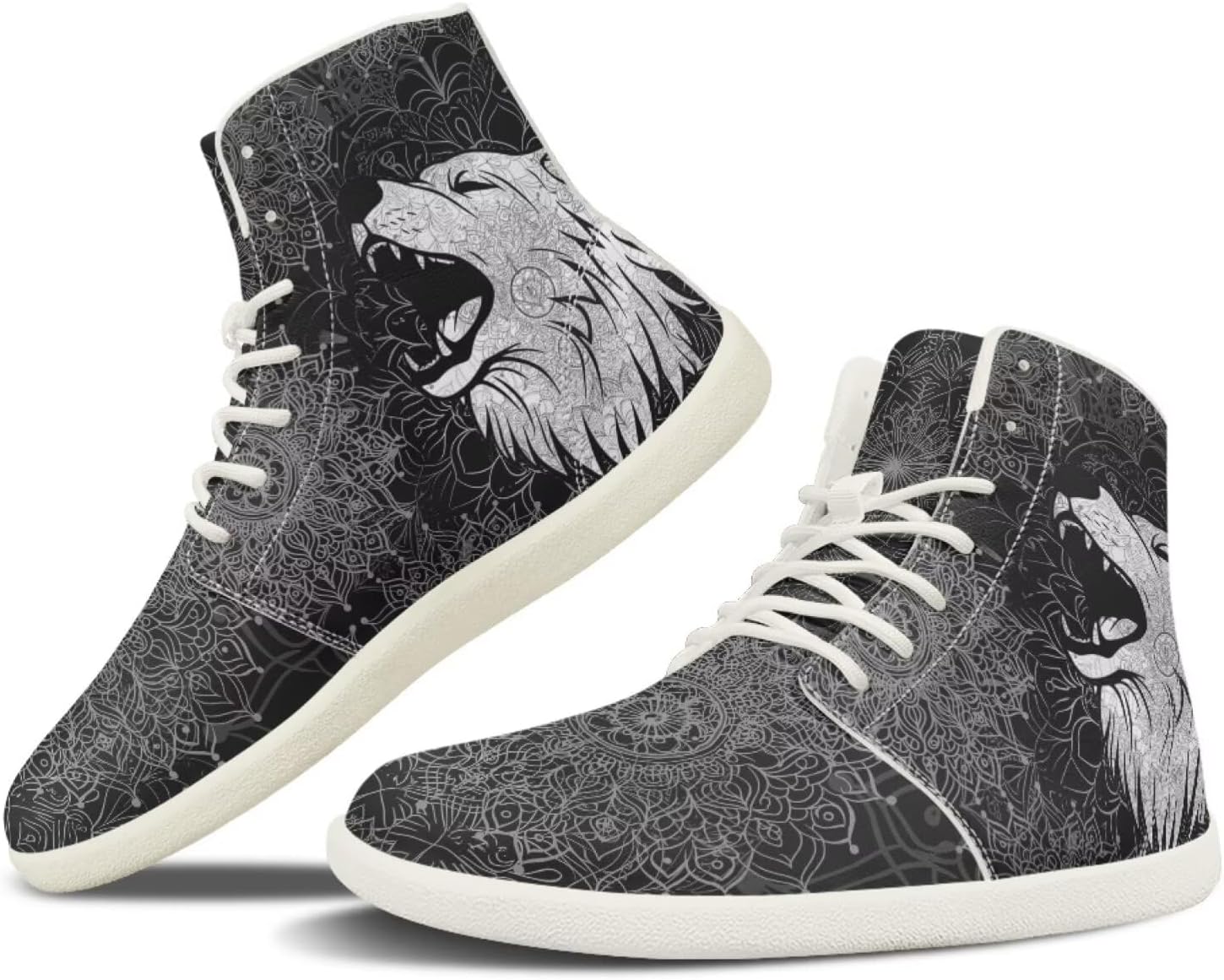 Мужские кроссовки Wolf, слипоны, деловые кроссовки, высокие кроссовки для ходьбы, гимнастики, тенниса и спорта Ecaestolph, черный — фото 2
