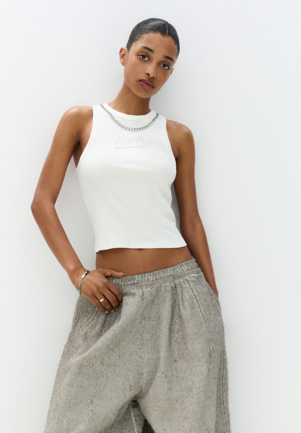 

Топ STWD PULL&BEAR, белый