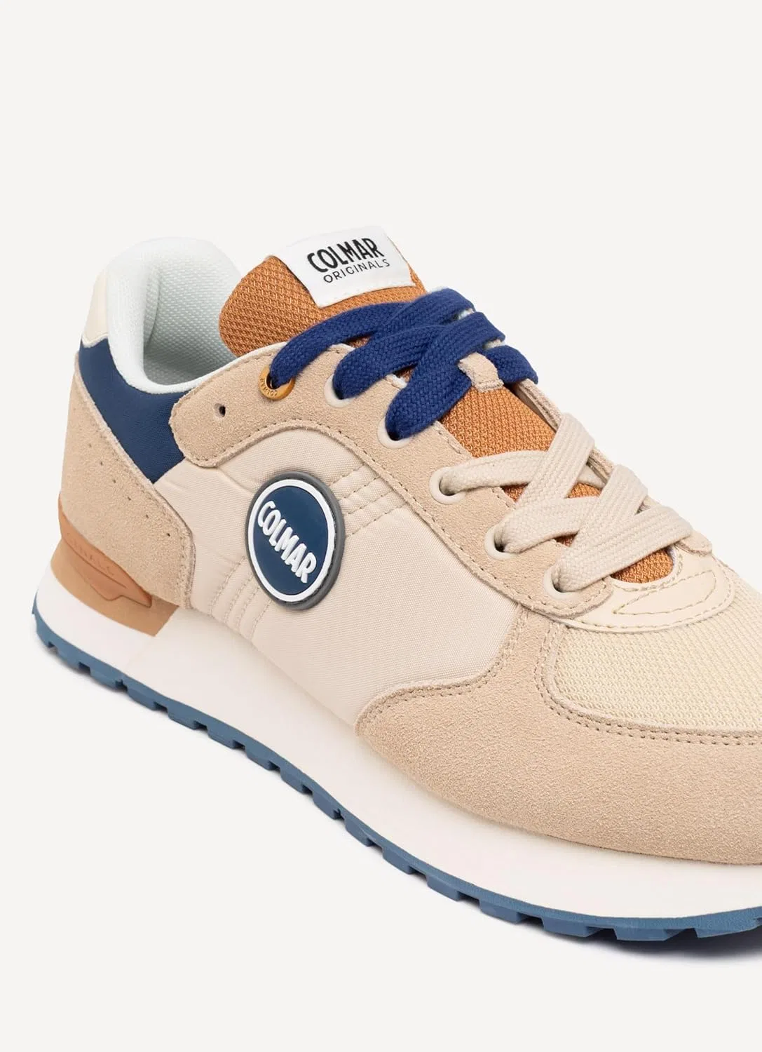 Мужские низкие кроссовки COLMAR Travis Authentic, Beige Blue Denim Brown — фото 3