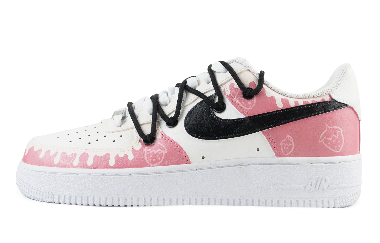 

Кроссовки для скейтбординга Air Force 1 женские с низким верхом, белые/черные/розовые Nike, Черный, Кроссовки для скейтбординга Air Force 1 женские с низким верхом, белые/черные/розовые Nike