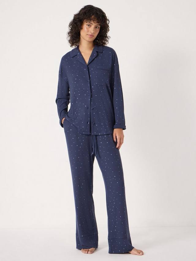 

Звёздный пижамный комплект с пуговицами HUSH, Dark Navy