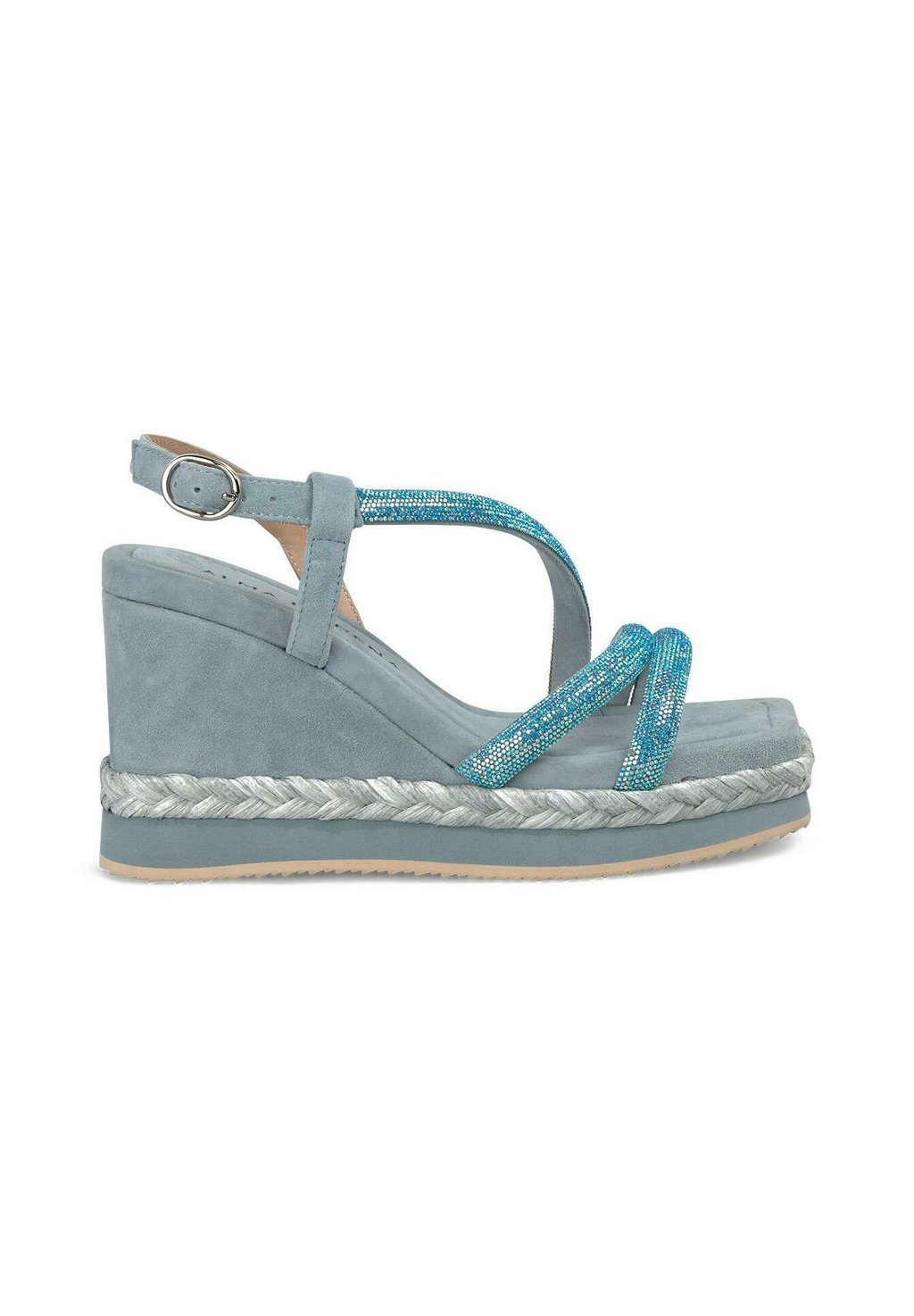 Босоножки на танкетке CON CIERRE HEBILLA - High heeled sandals Alma en Pena, цвет Azul Jaspeado — фото 2
