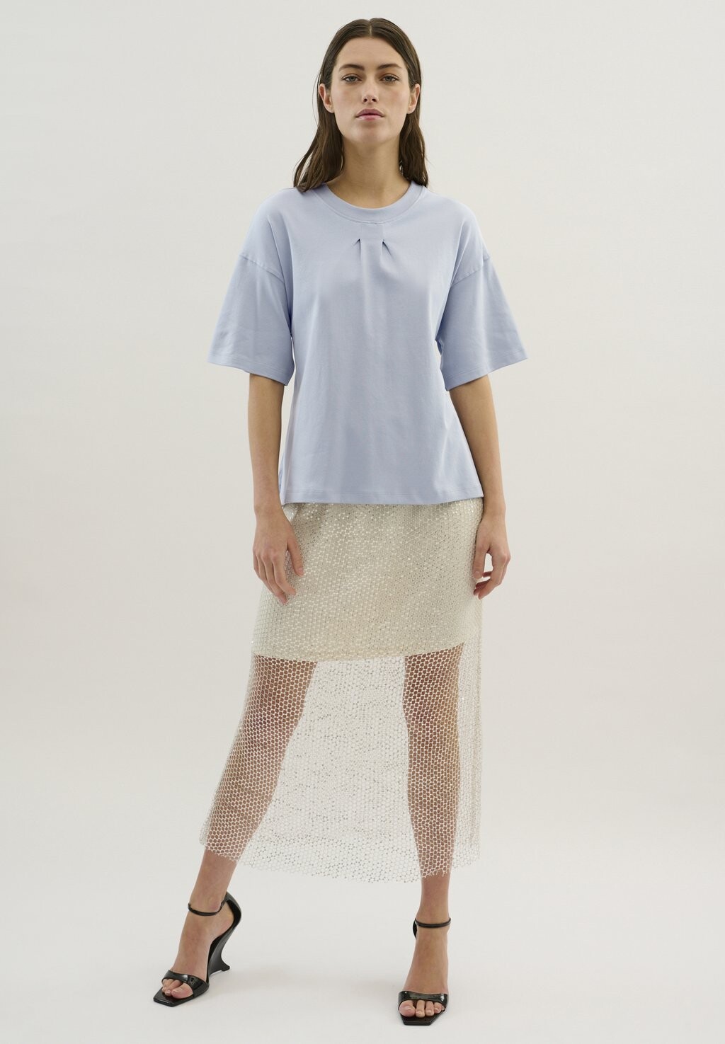 

Базовая футболка PORTER Karen by Simonsen, цвет Dusty Blue