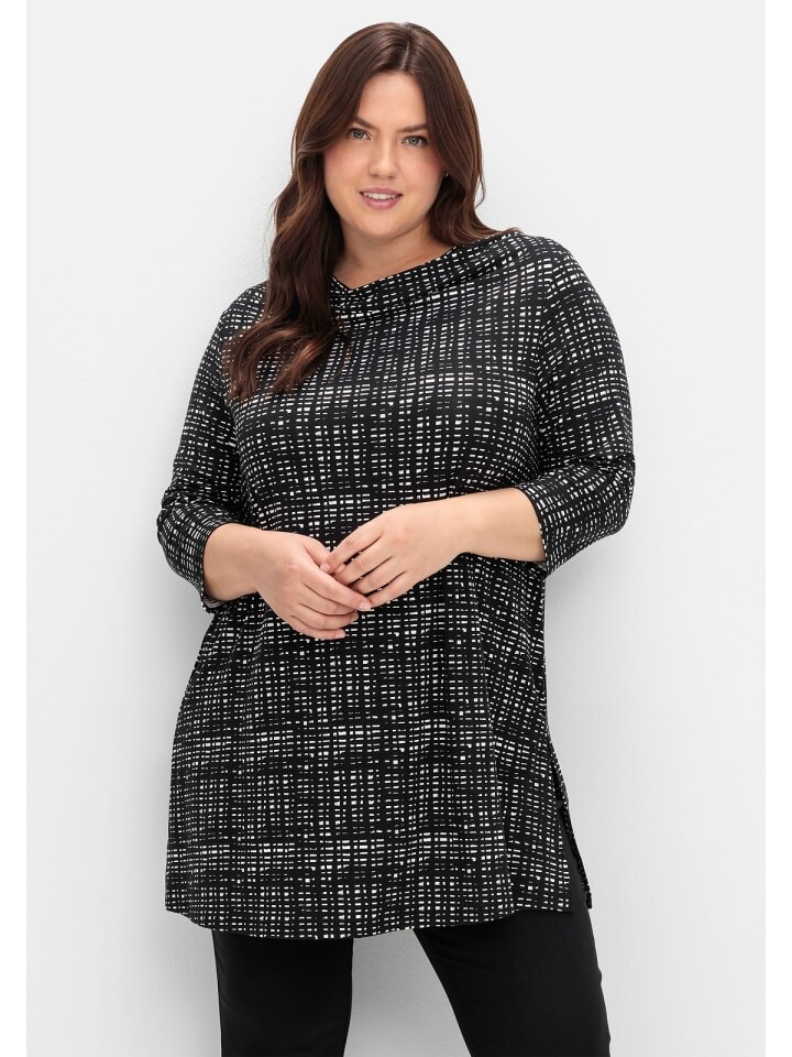 

Футболка sheego Longshirt, цвет schwarz-weiß