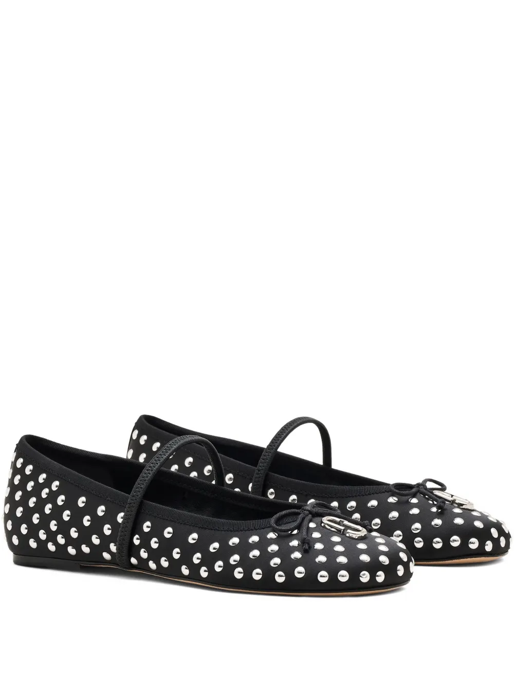 Балетки с заклепками MARC JACOBS, черный