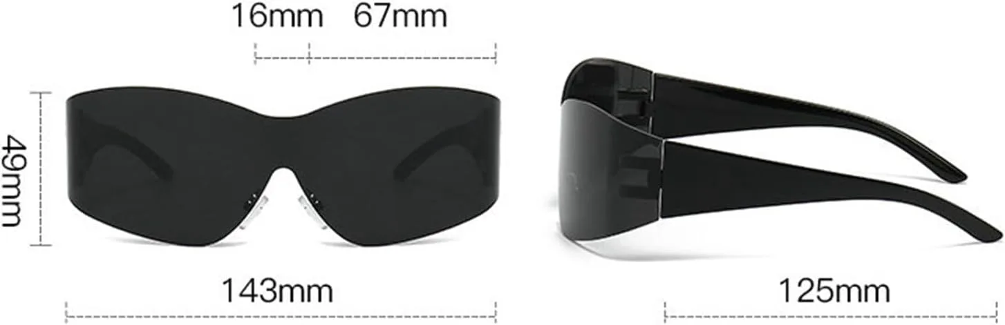 

Солнцезащитные очки-щитки большого размера для женщин и мужчин, модные серебряные солнцезащитные очки-маска с козырьком, женские панк-очки в стиле Y2K helena, C1