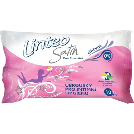 

Атласные влажные салфетки для интимной гигиены 10 шт., Linteo