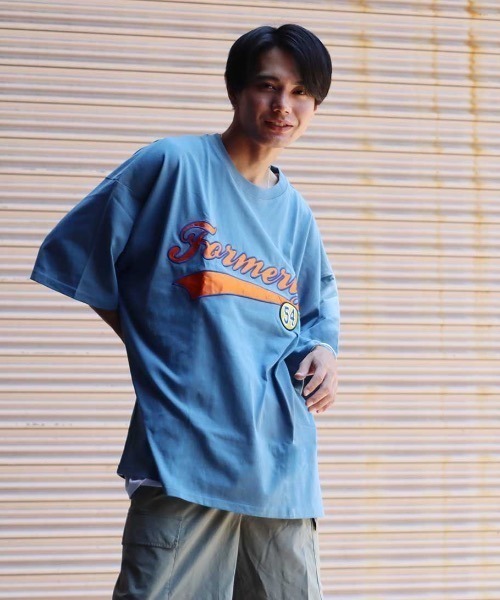 

Футболка оверсайз с нашивкой Bling Leads, серо-голубой