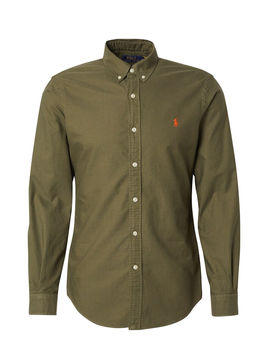 

Повседневная рубашка Polo Ralph Lauren Slim fit Button Up Shirt, оливковый