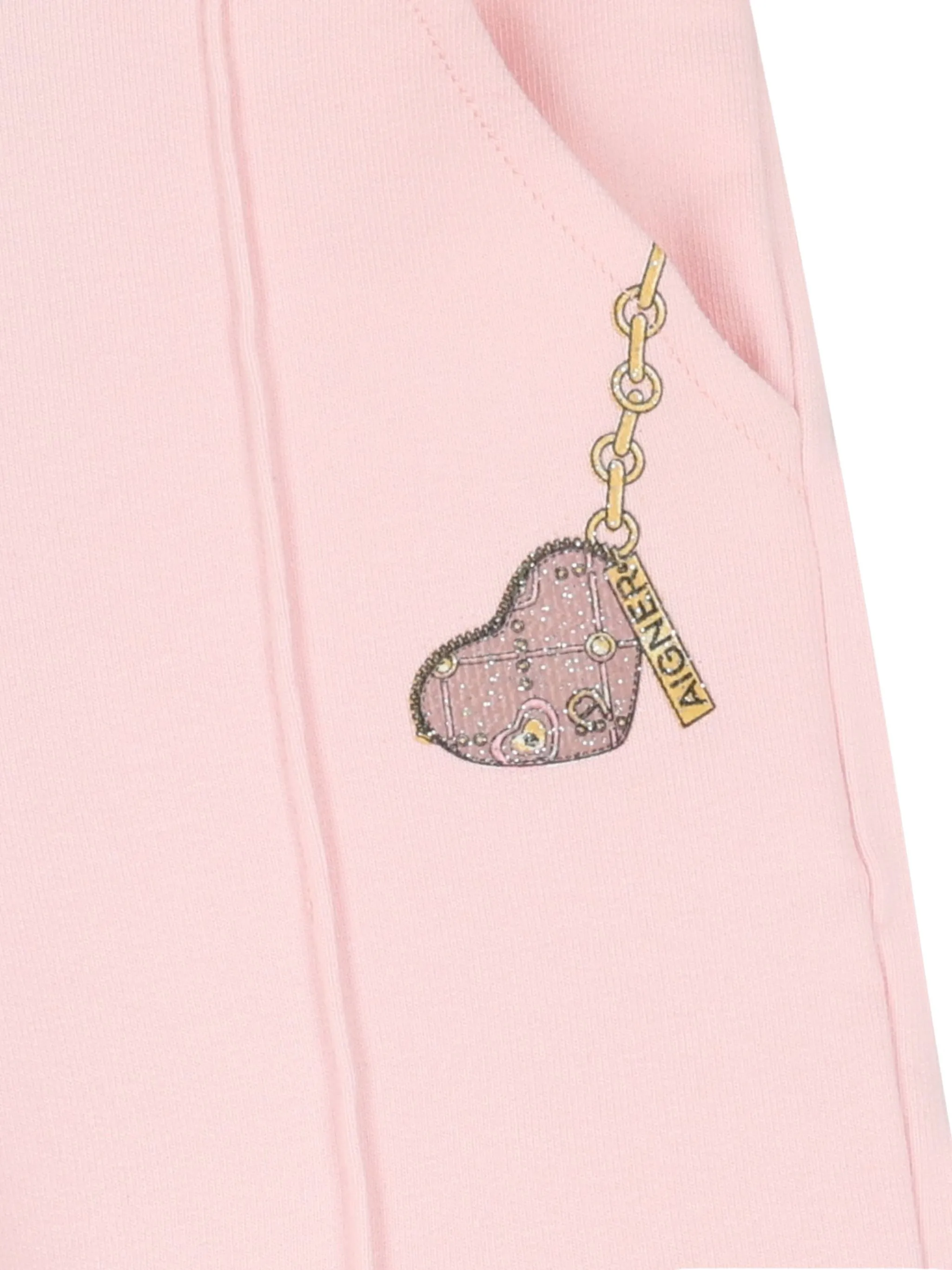 Спортивные брюки с принтом Aigner Kids, розовый — фото 2