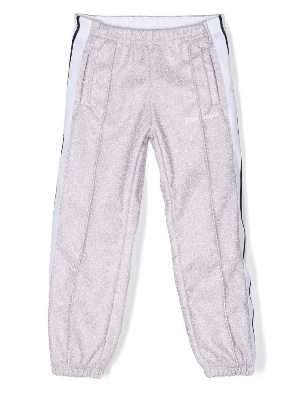 

Palm Angels Kids спортивные брюки с лампасами и люрексом, розовый