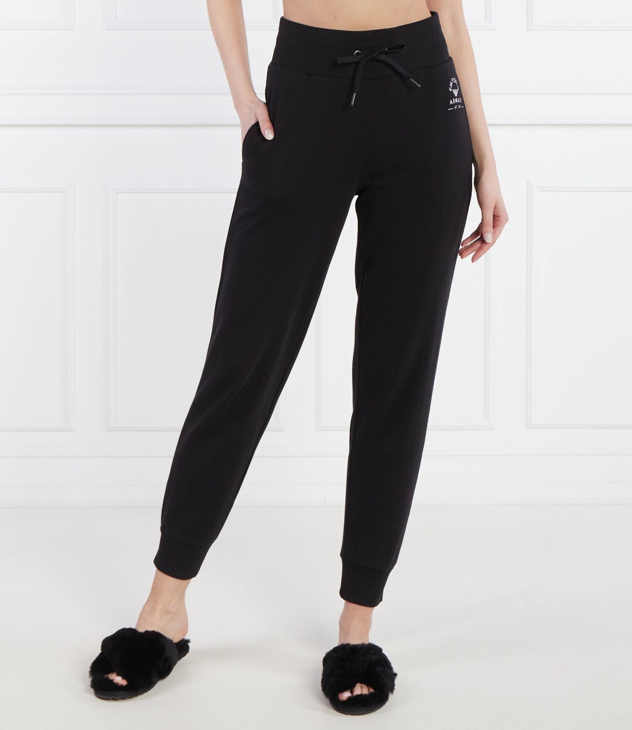 Спортивные брюки Emporio Armani loungewear Regular Fit, черный — фото 3