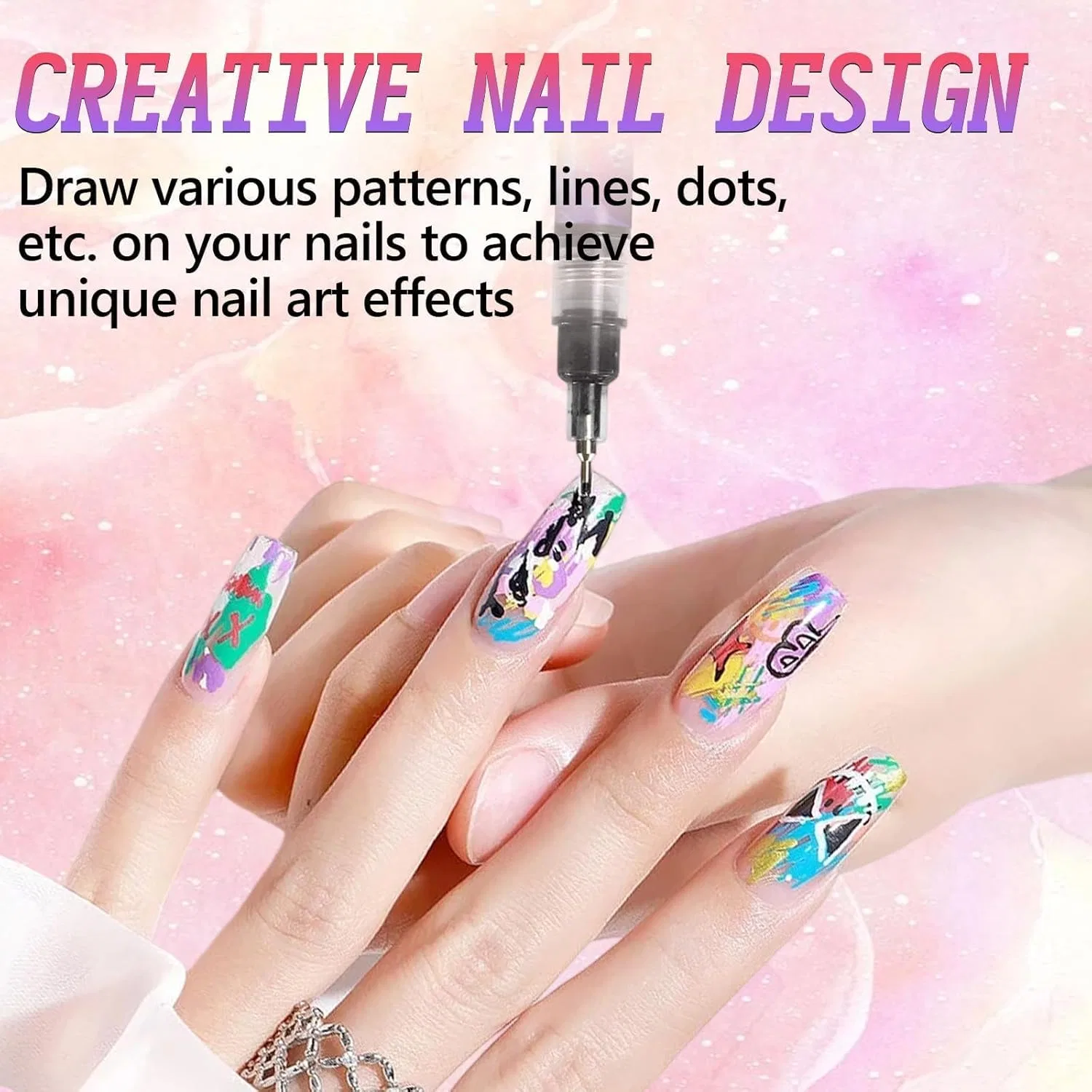Набор ручек для 3D-дизайна ногтей, 12 цветов, 0.5 мм Magimagi, 12 Colours 3D Nail Polish Pen Set — фото 3