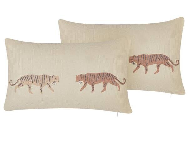 

Подушка Beliani 2 шт NIEREMBERGIA, 30x50x50 см цвет beige/braun/creme